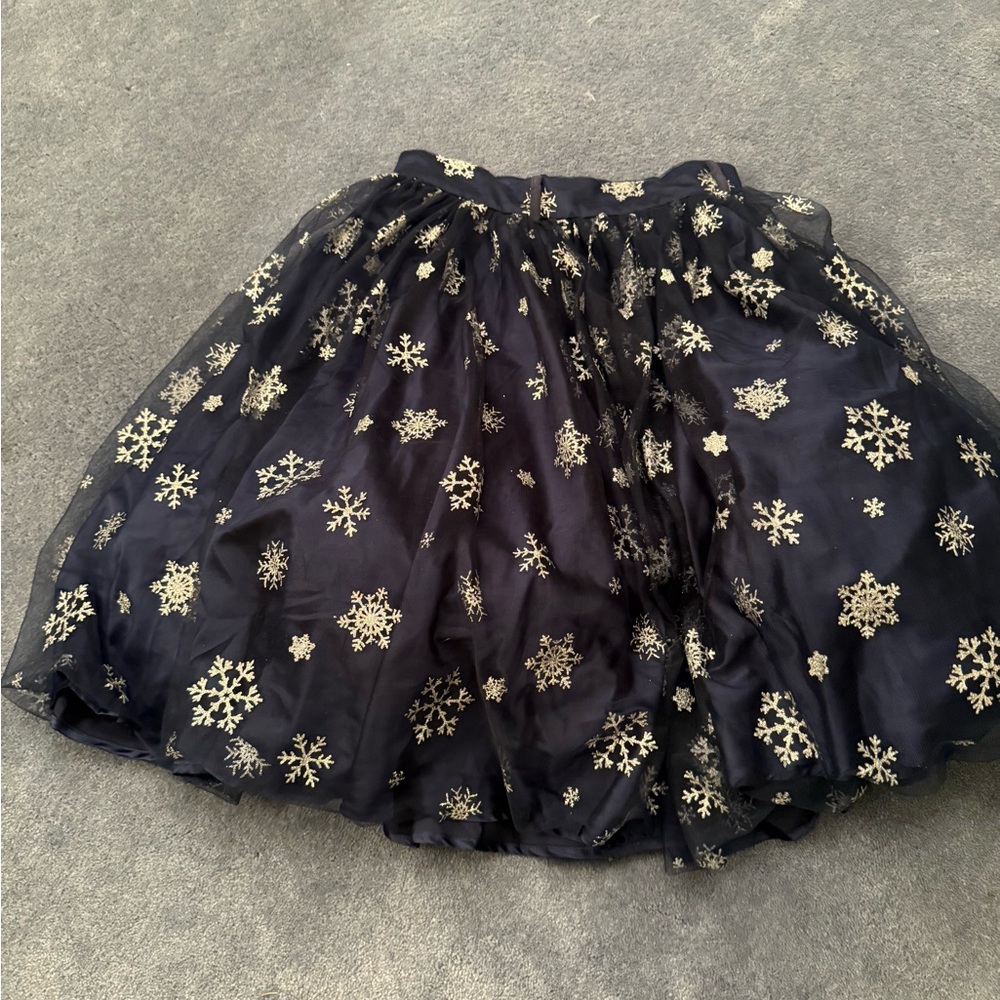Modcloth Black and Gold Skater Skirt